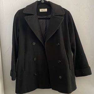 Vintage Black Calvin Klein Pea Coat